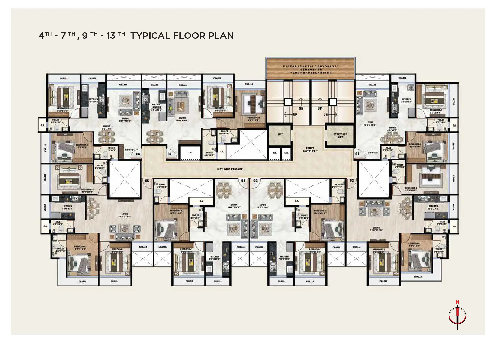 Estella 4,7,9,13 BHK Plan