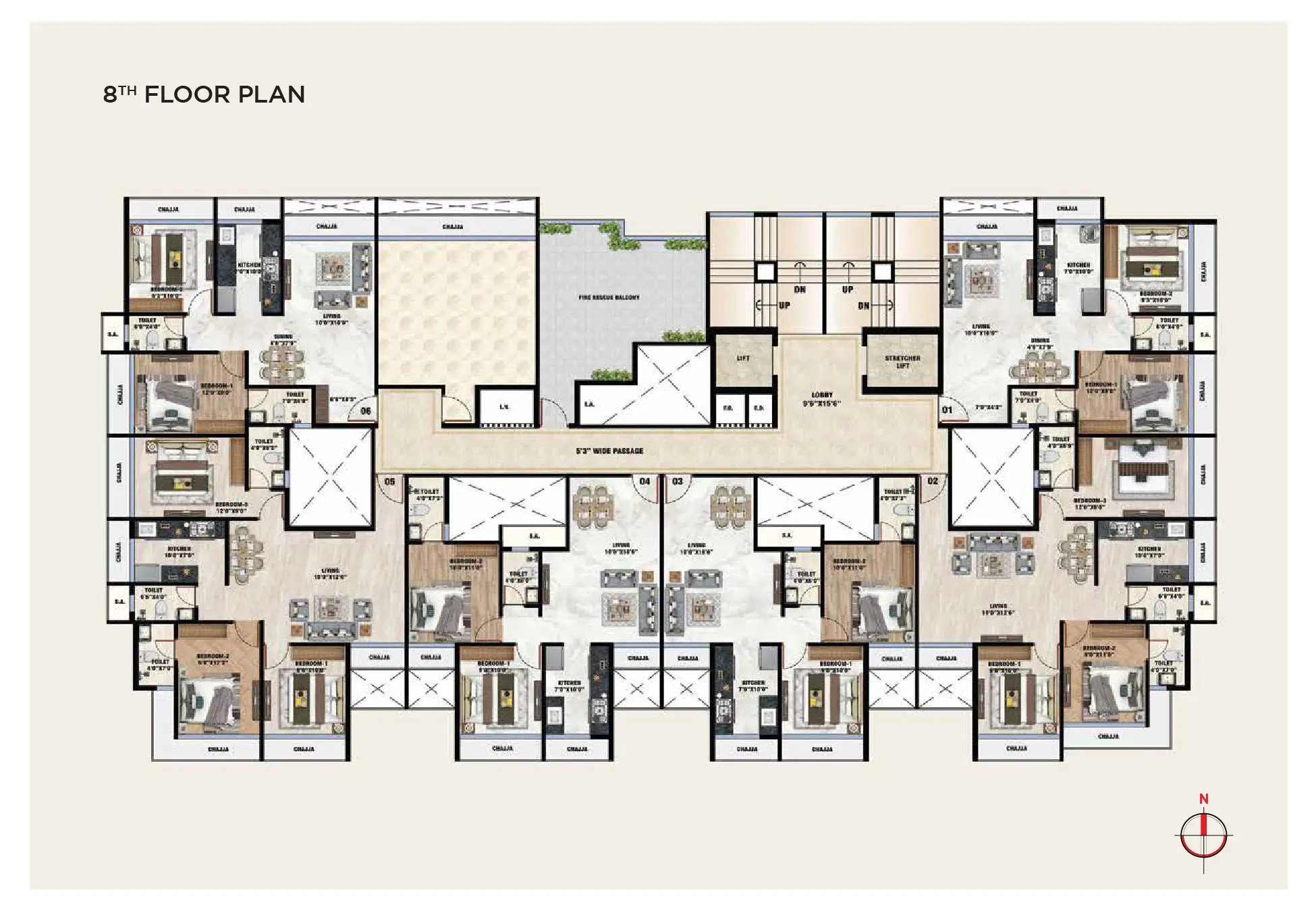 Estella 8th Floor Plan